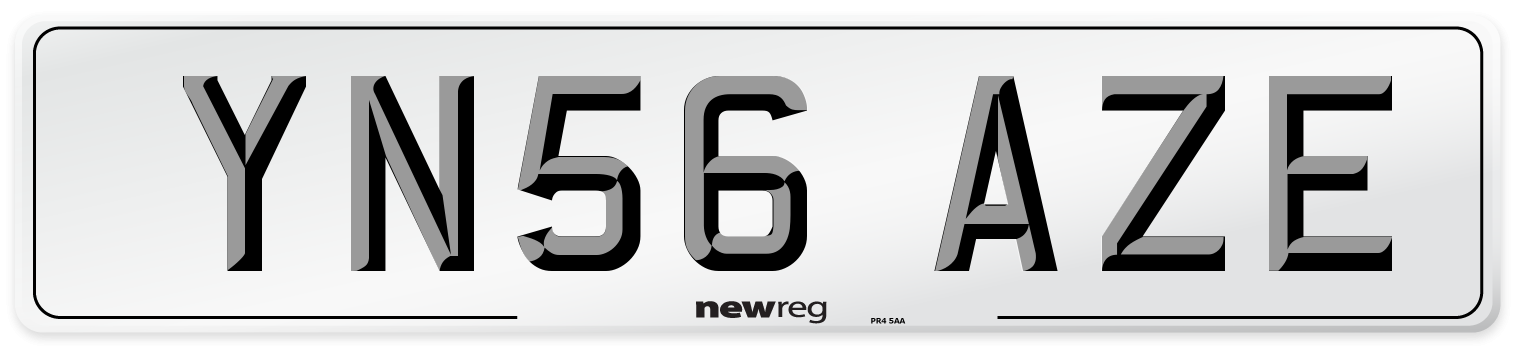 YN56 AZE Number Plate from New Reg